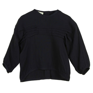 Black Pleated Blouse