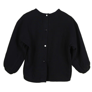 Black Pleated Blouse