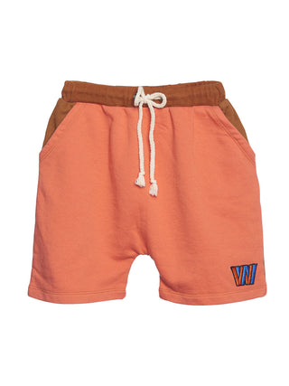 Copper Color Block Shorts