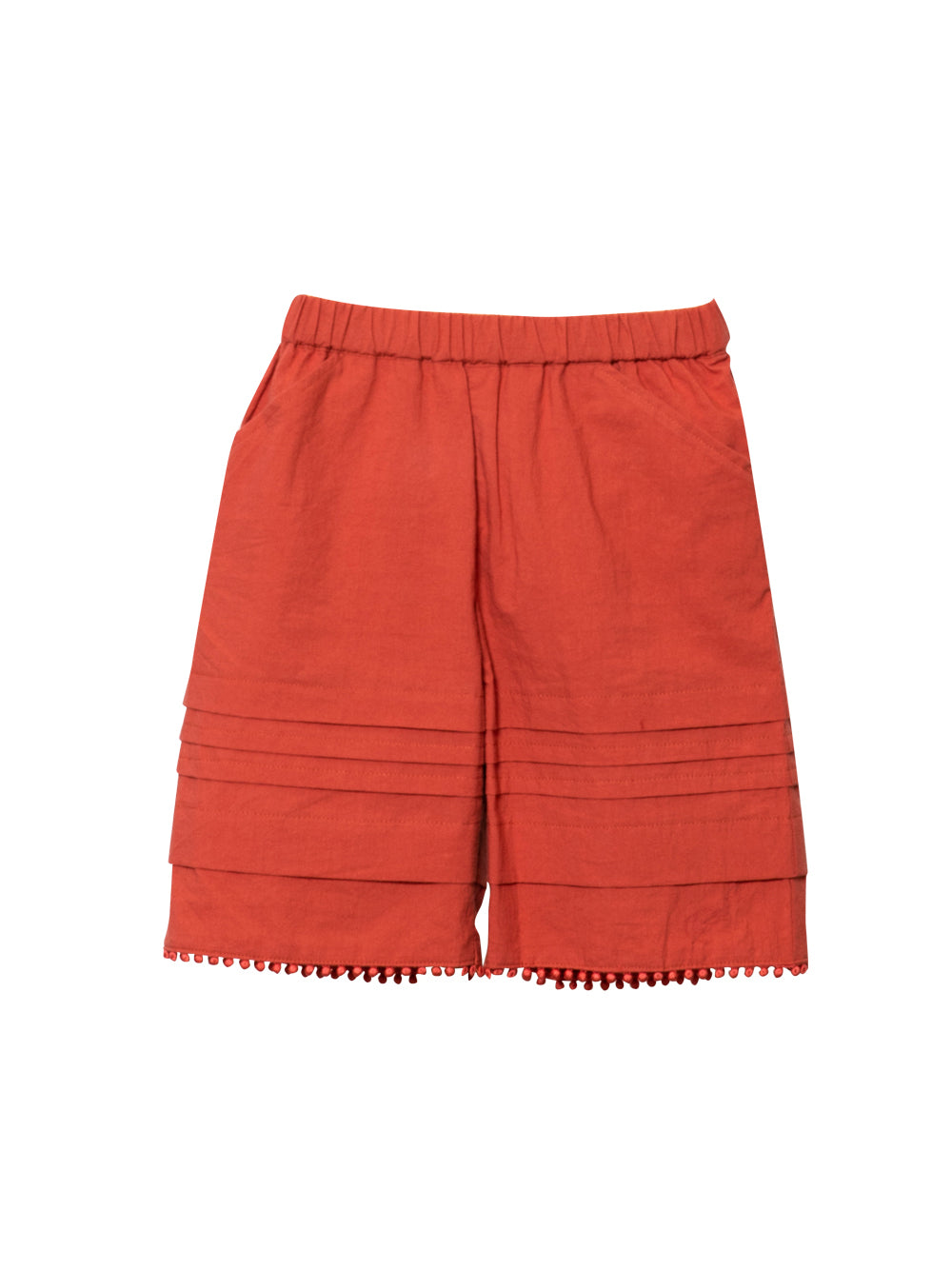 Red Tuck Shorts