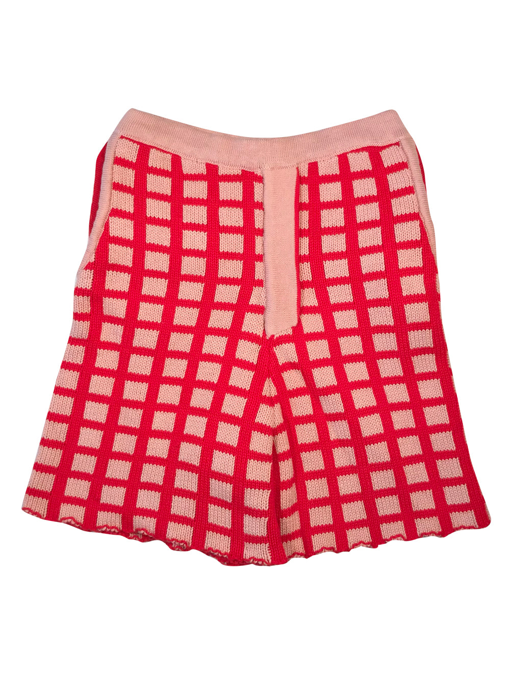 Pink and Red Knit Shorts