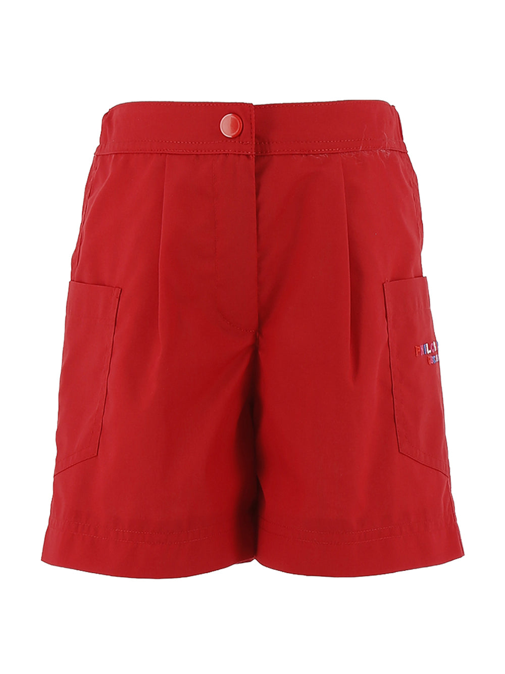 Red Pleated Philosophy Shorts