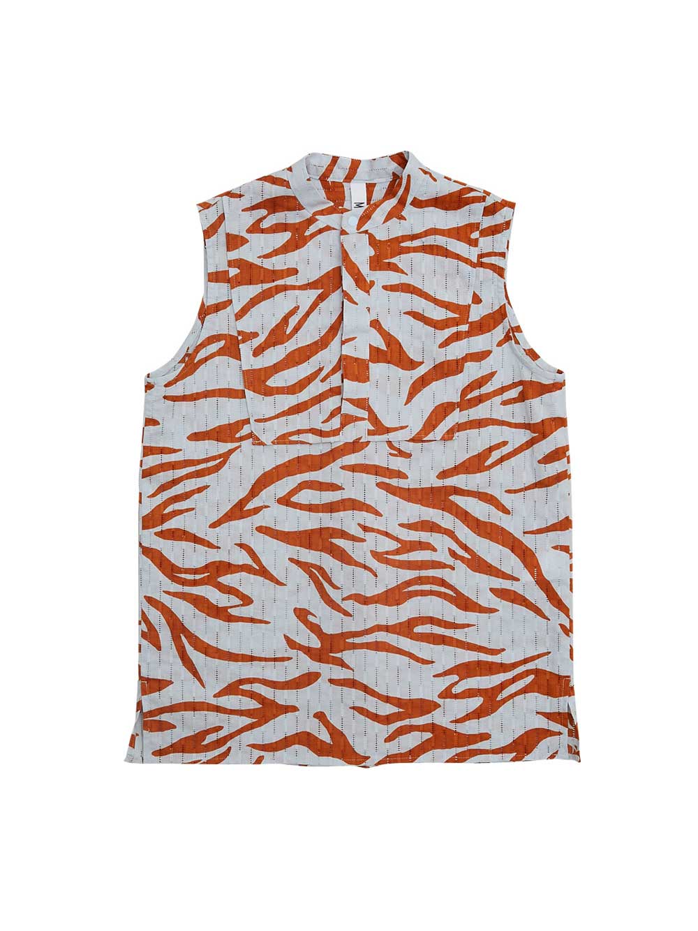 Orange Sleeveless Camo Shirt