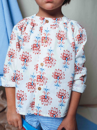 Blue water lily maho shirt