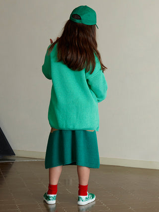 Green Boucle Skirt