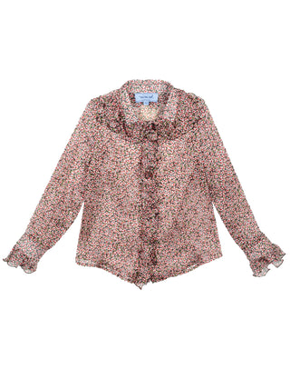 Floral Print Silk Shirt