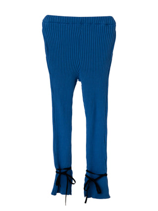 Smoke Blue Knit Rib Leggings