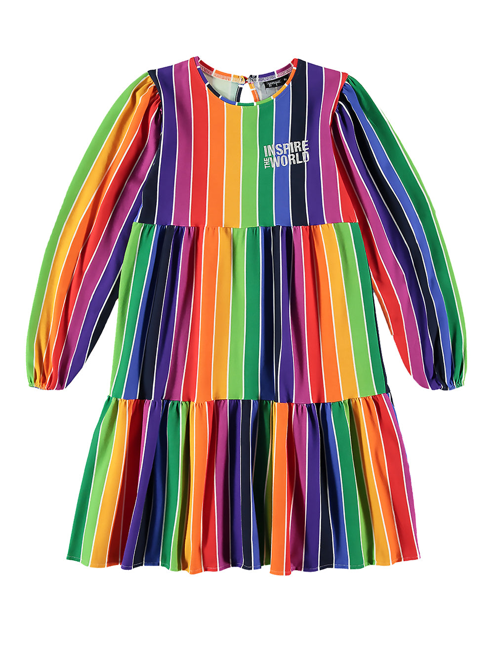 rainbow jersey dress TU Unicorn Hearts Long Rainbow Jersey Long Sleeve Dress Size 11 Yrs NWT