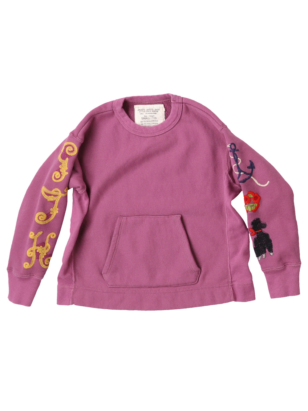 Purple Embroidered Pullover