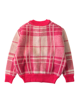 Fuscia Tartan Bomber Jacket