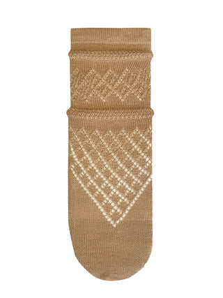 Openwork Cotton Caramel Socks