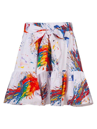 Poplin Dripping Art Skirt