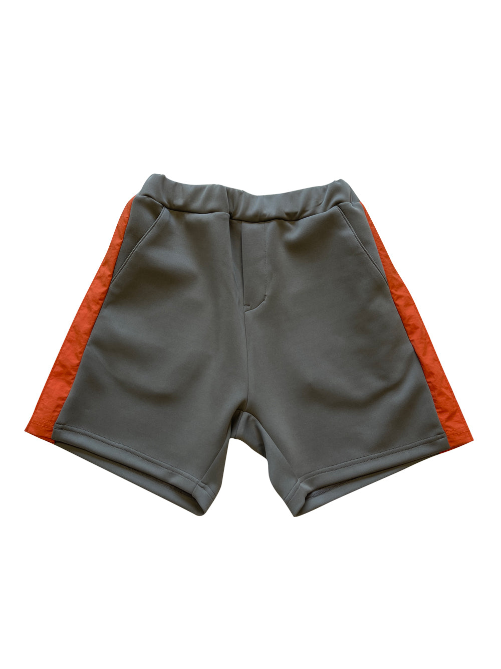 Khaki and Orange Stripe Shorts