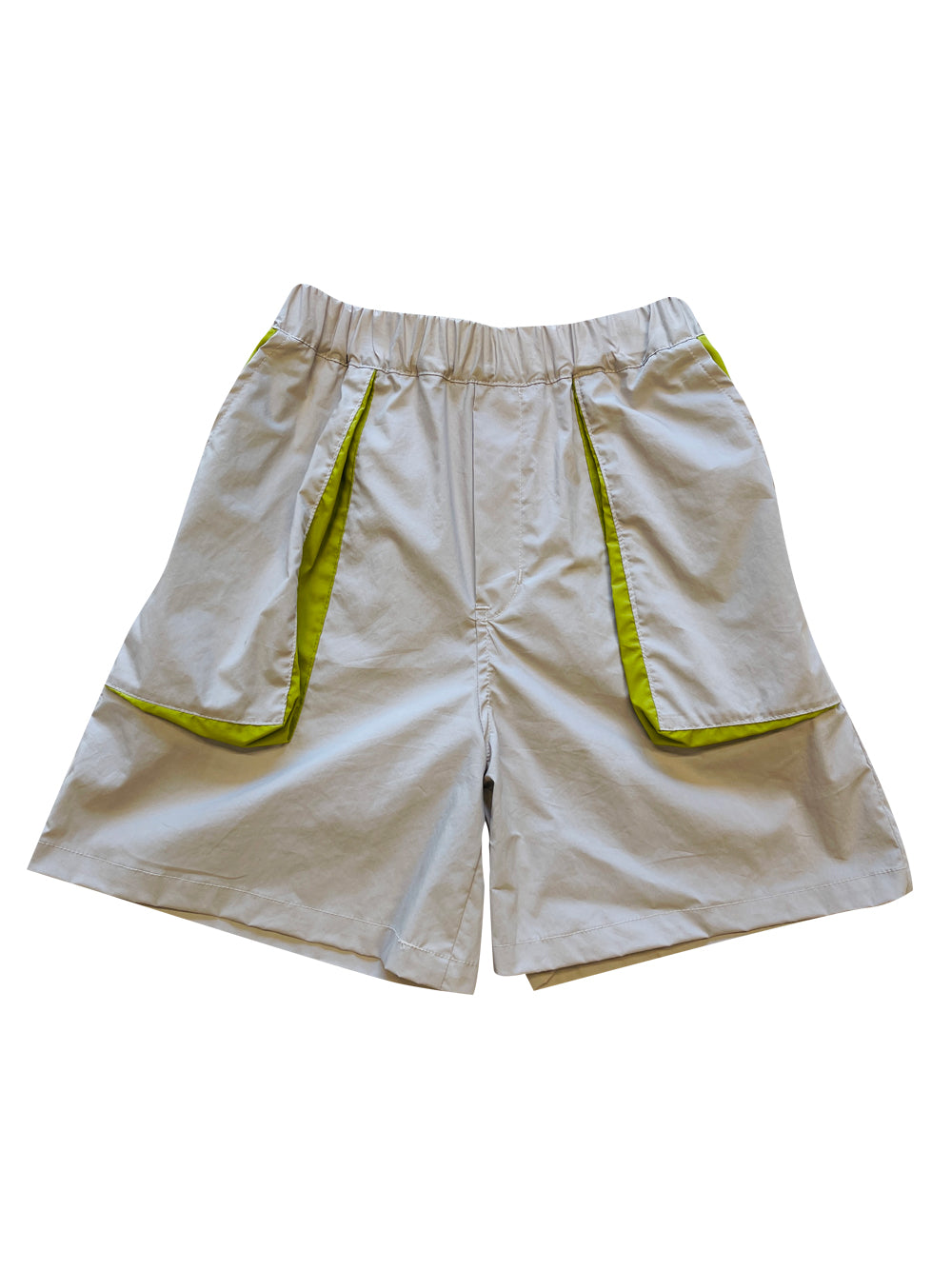 Neon Yellow Pocket Trim Shorts