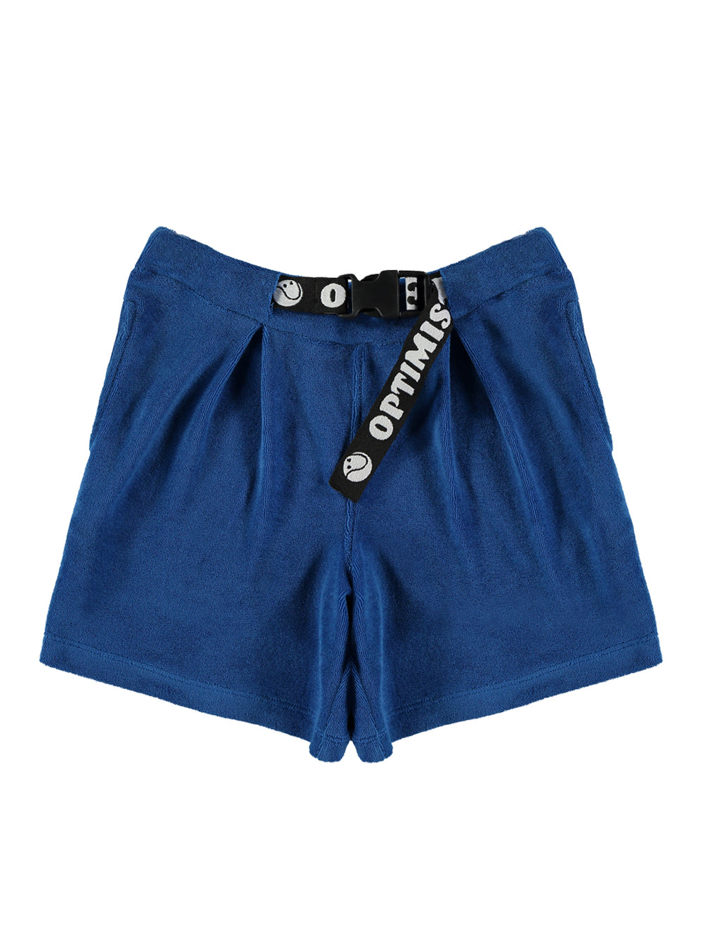 Blue Terry Wide Shorts