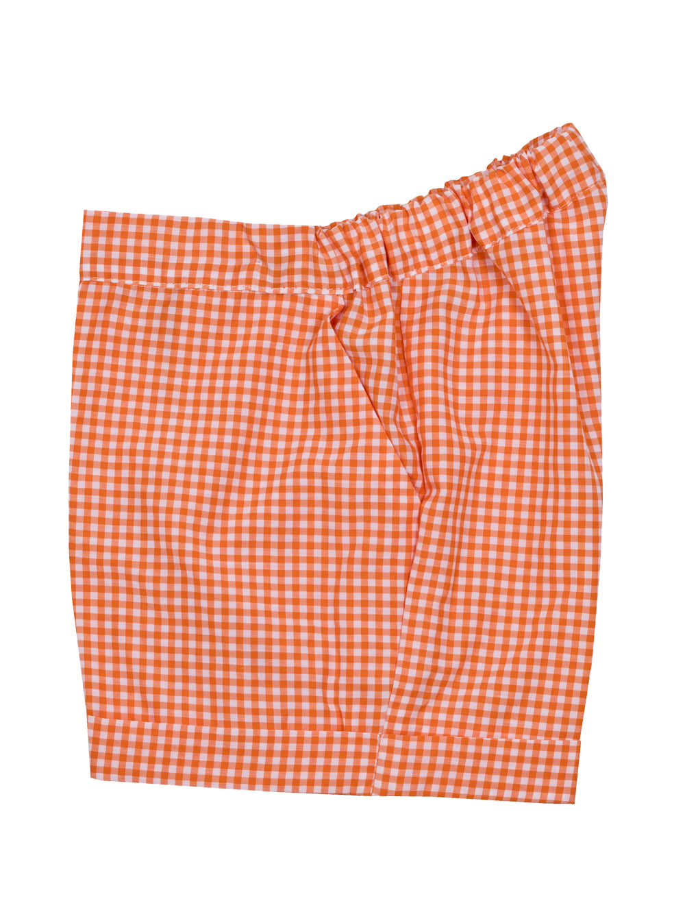 Orange Vichy Karo Shorts