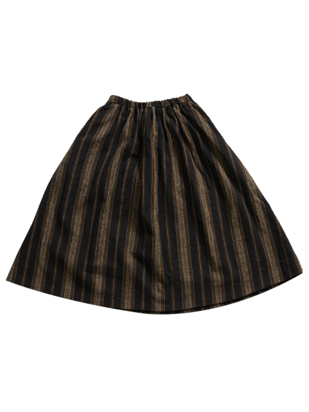 Black Striped Wide Skirt