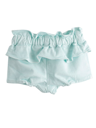 Blue Ruffled Shorts