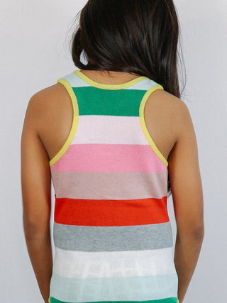 Color Block Sriped Tank Top