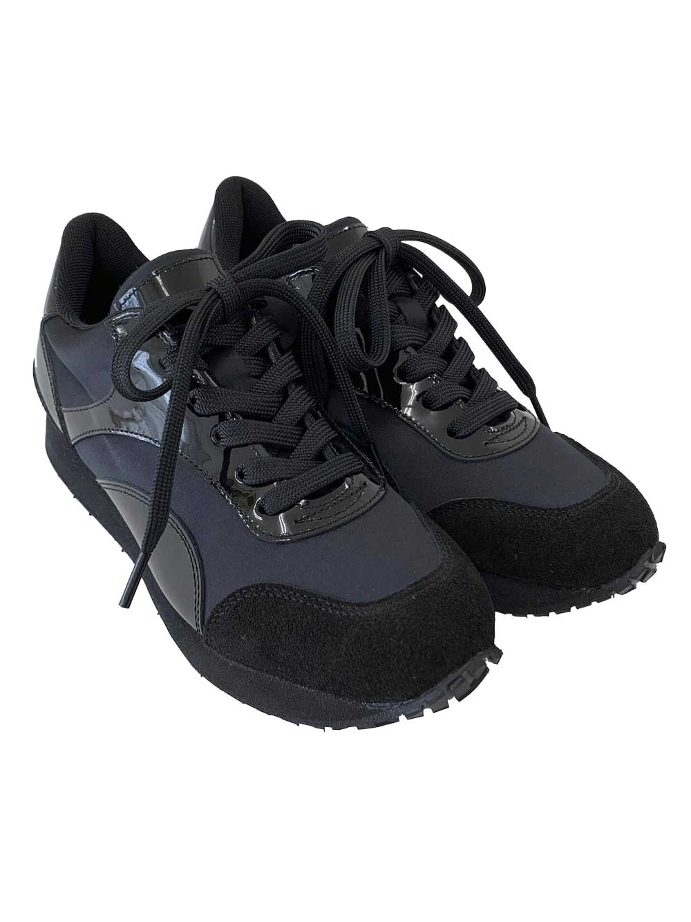 Black Satin Sneakers