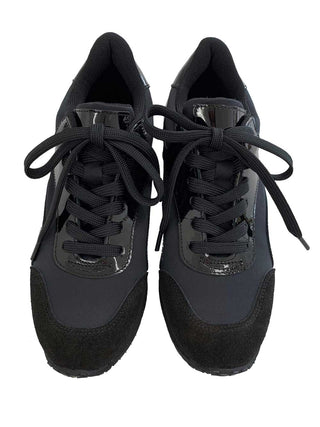 Black Satin Sneakers