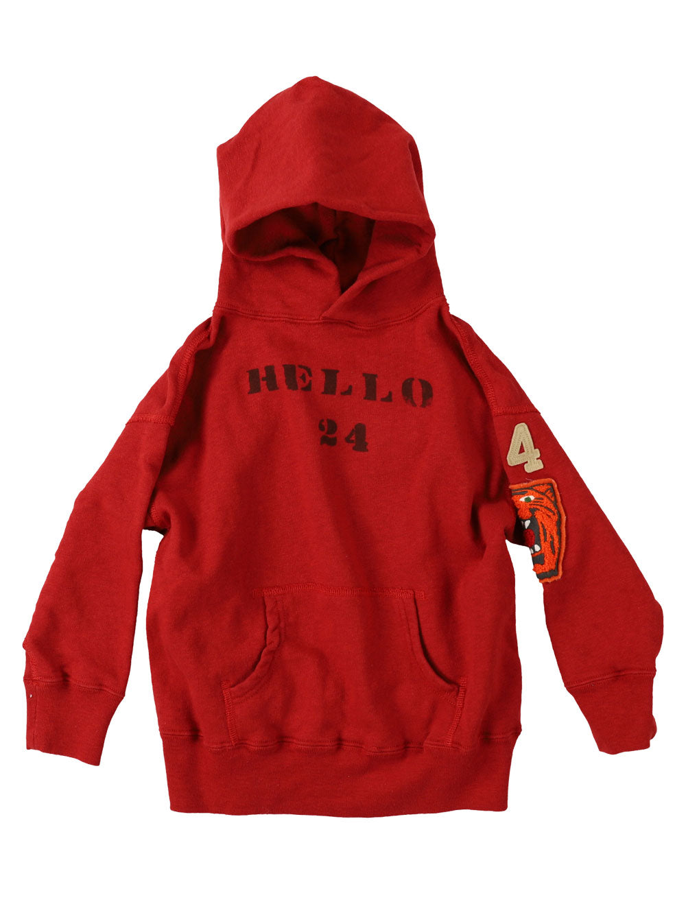 Red Tiger Patch Hoodie