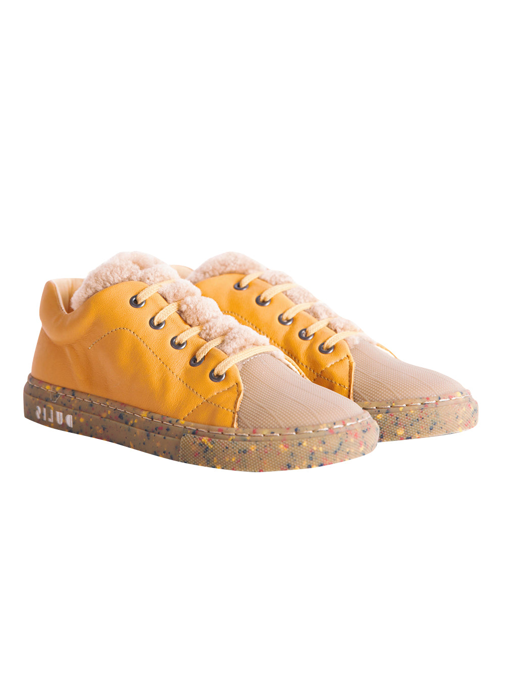 Mustard Fuzzy Inset Sneaker