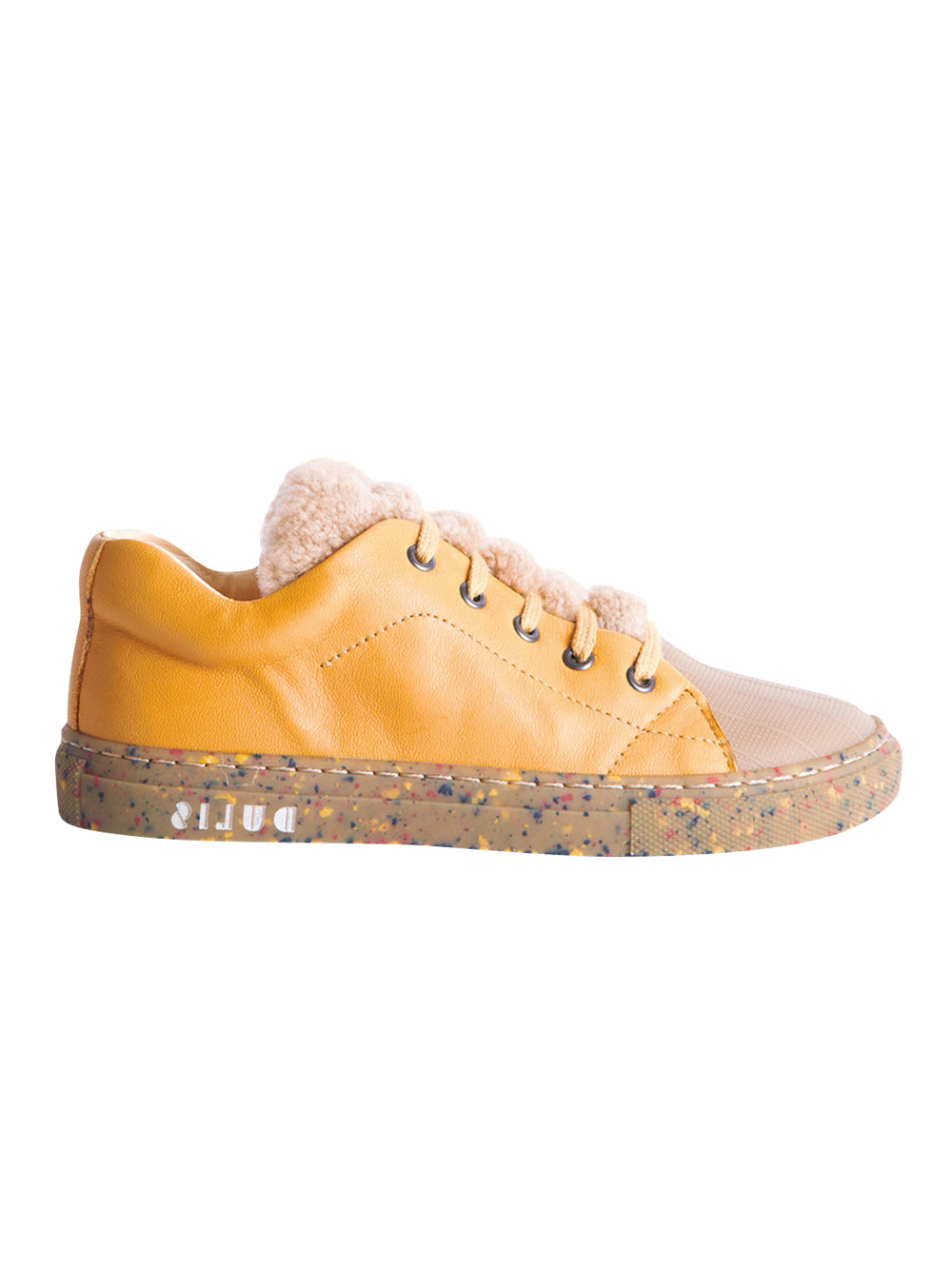 Mustard Fuzzy Inset Sneaker