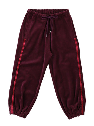 Wine Velour Jogging Pants