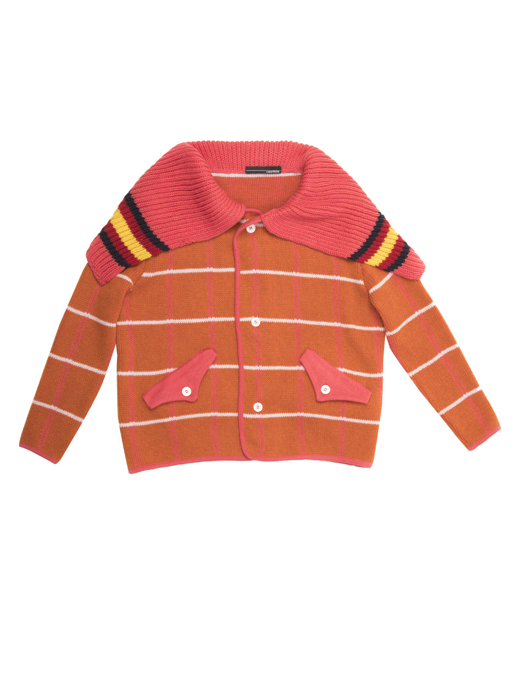 Tartan Orange Sweater Jacket