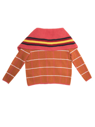 Tartan Orange Sweater Jacket