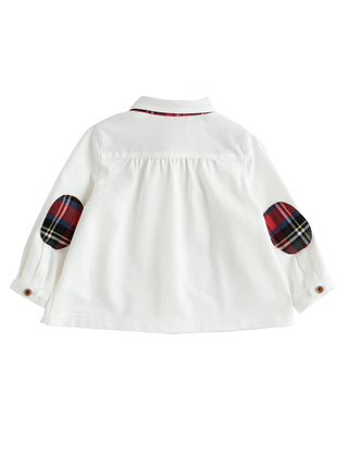 Plaid Inset Baby Blouse