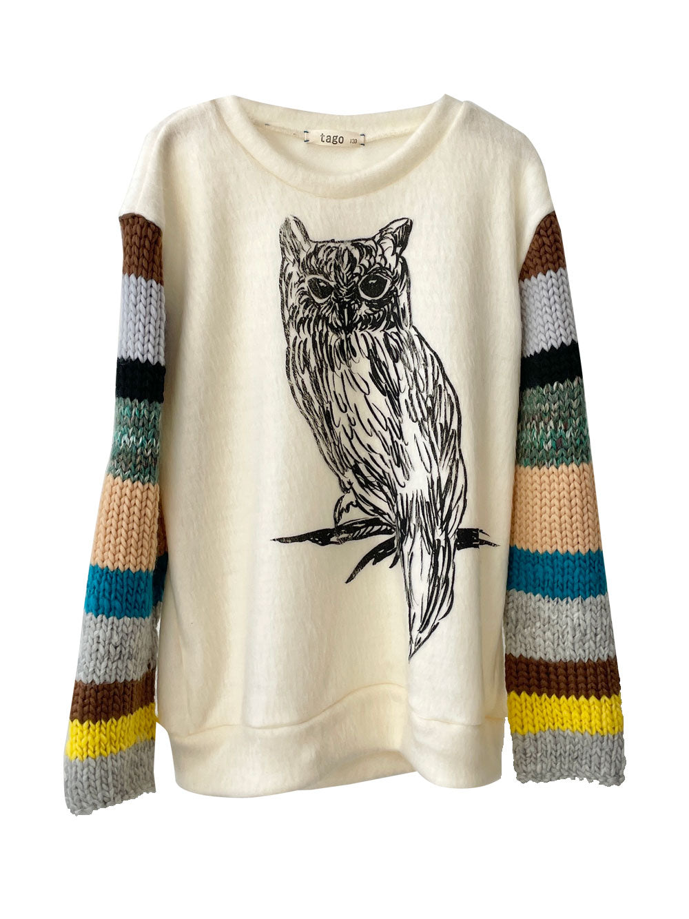 Ecru Owl Pullover