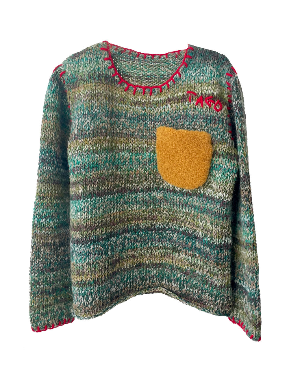 Green Melange Sweater