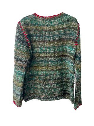 Green Melange Sweater