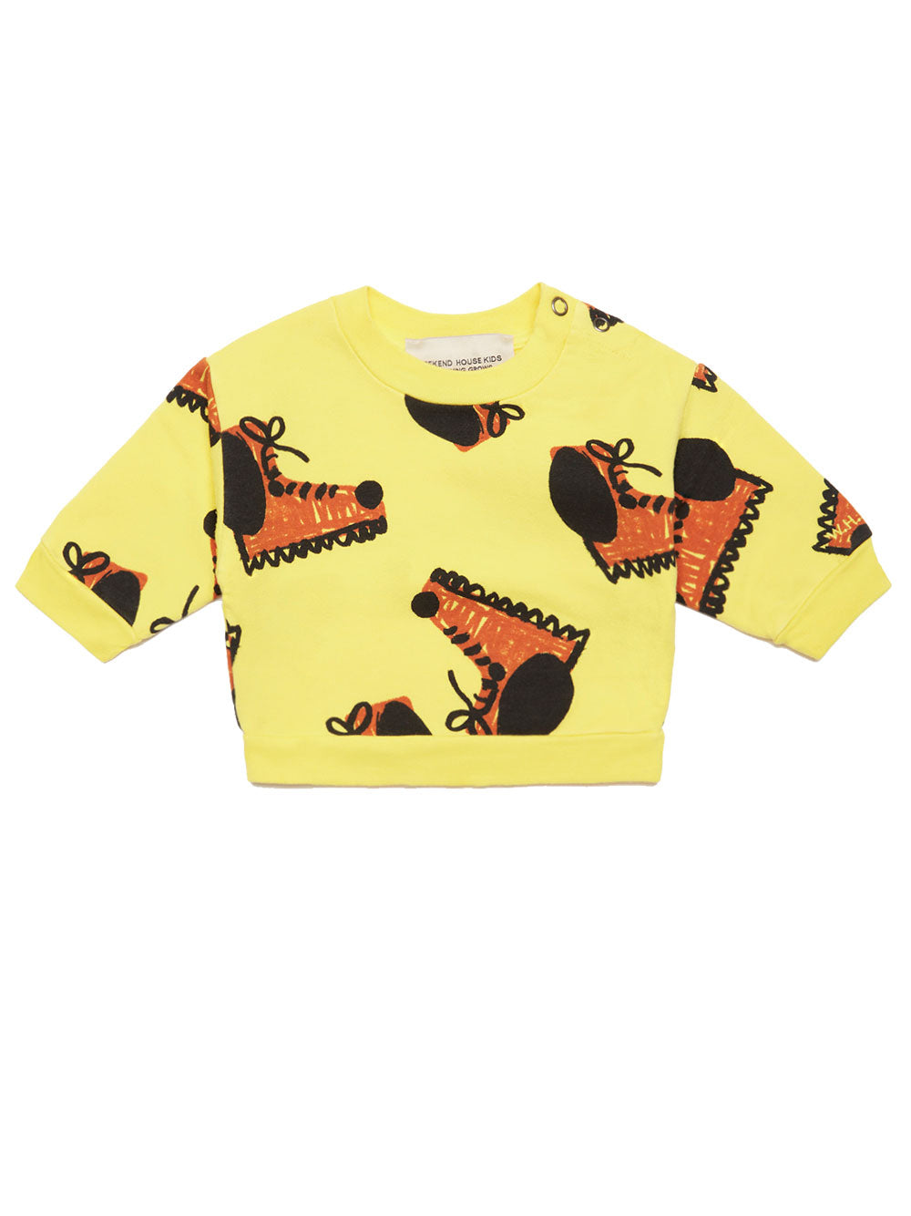 Dog Boots Yellow Baby Sweatshirt