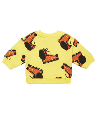 Dog Boots Yellow Baby Sweatshirt