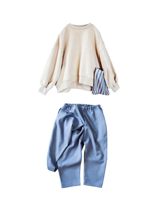 One Side Sky Blue Overalls