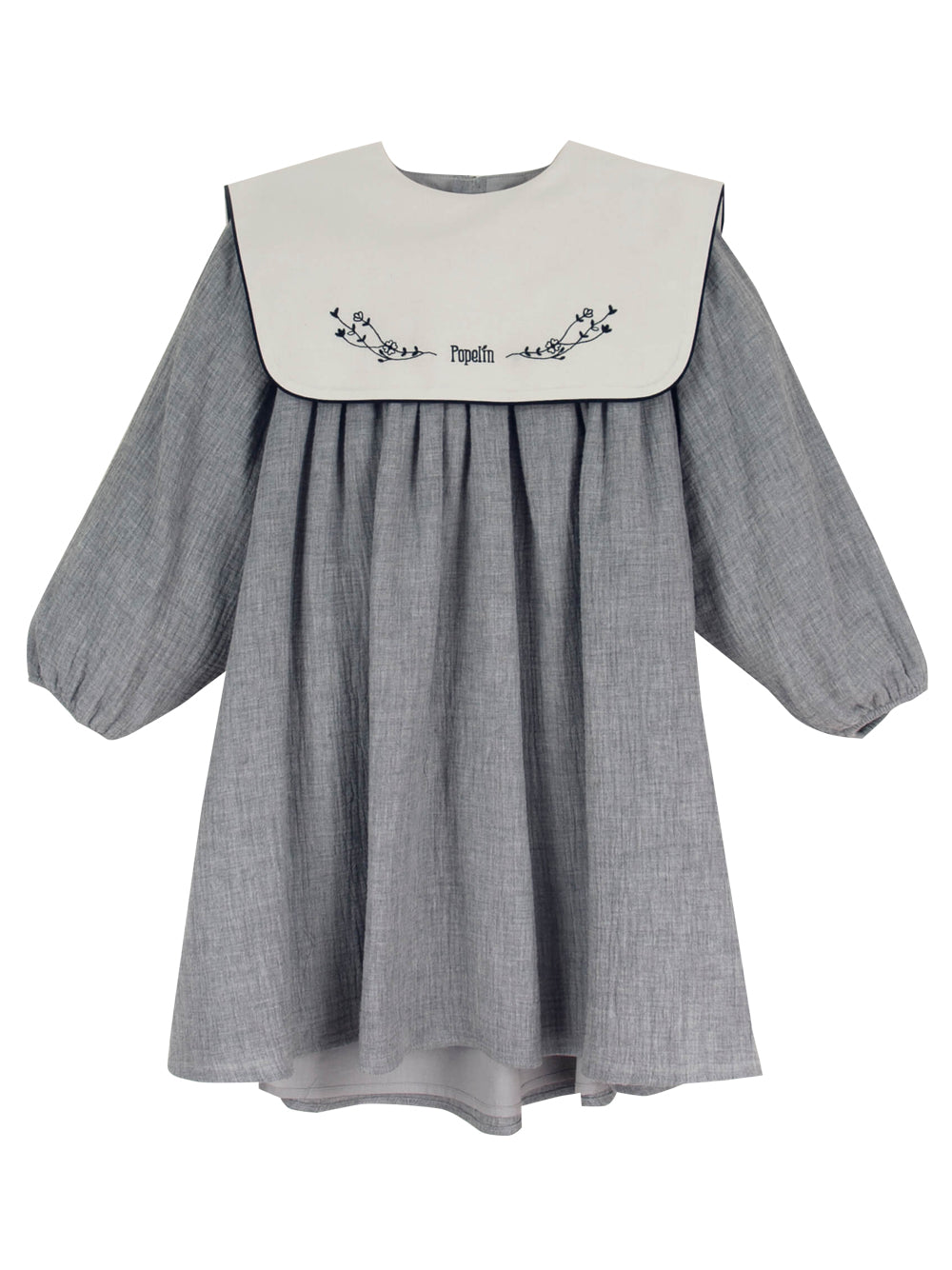 Light Grey Embroidered Dress
