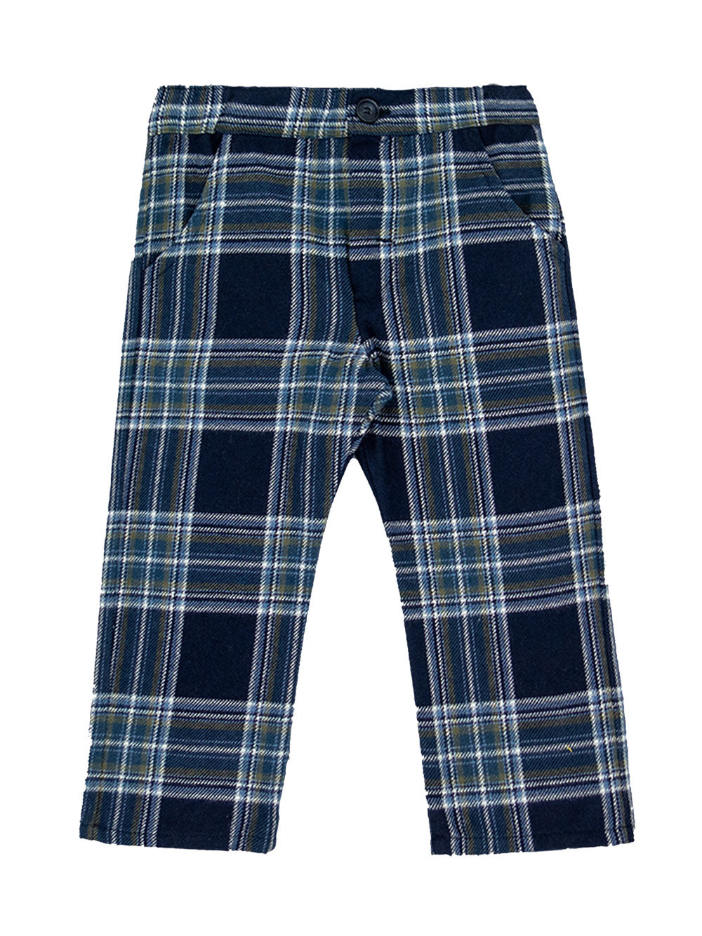 Classic Navy Plaid Trousers