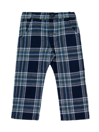 Classic Navy Plaid Trousers