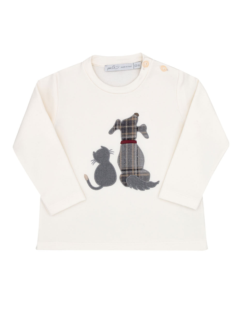 Cat and Dog Applique T-Shirt