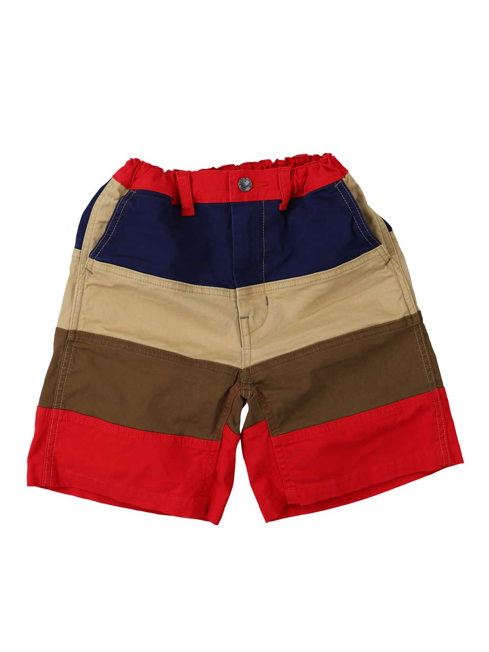 Multicolor Wide Striped Shorts
