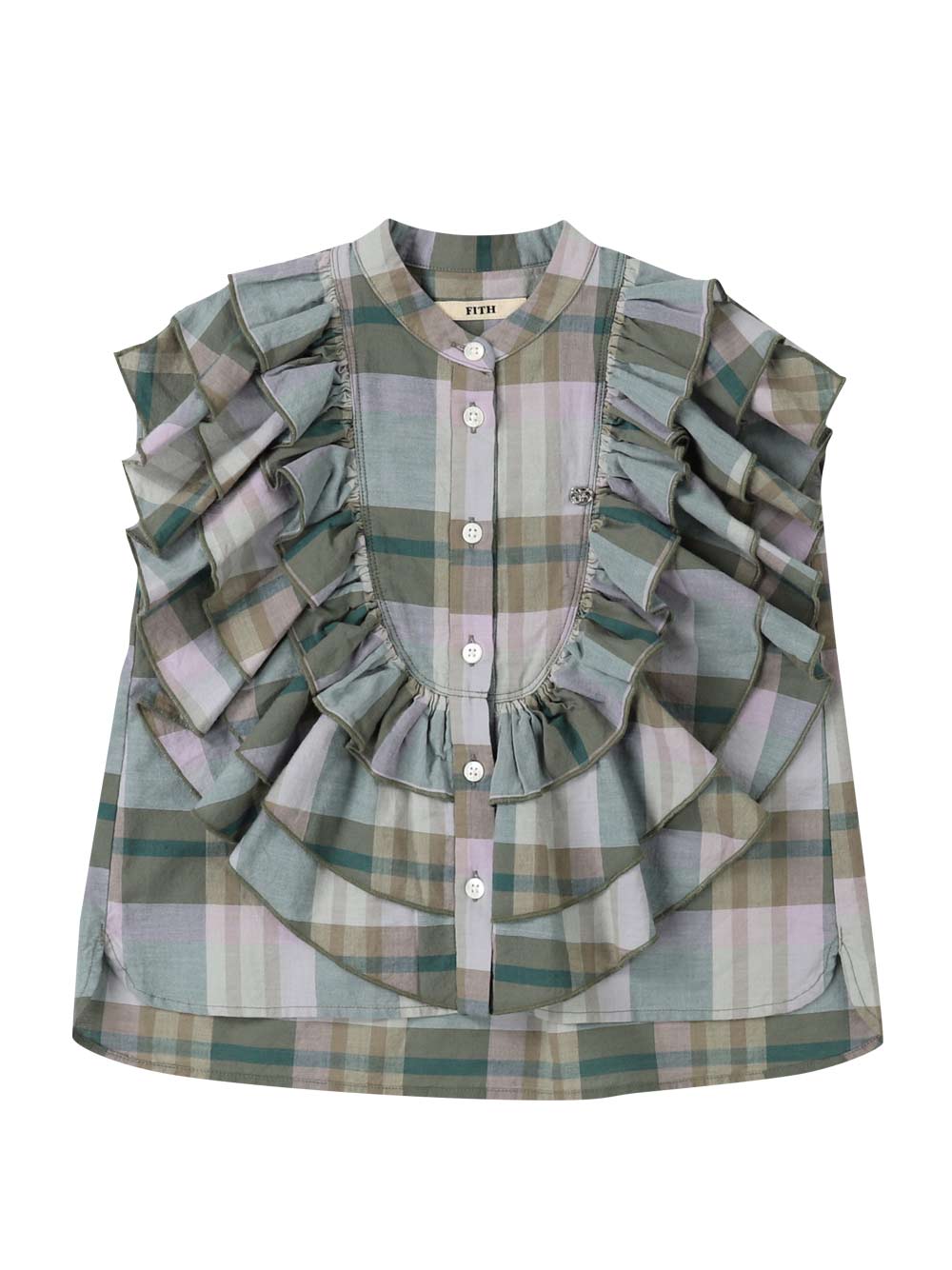 Frill Checked Top