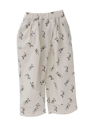 Bear Print Wide Pants