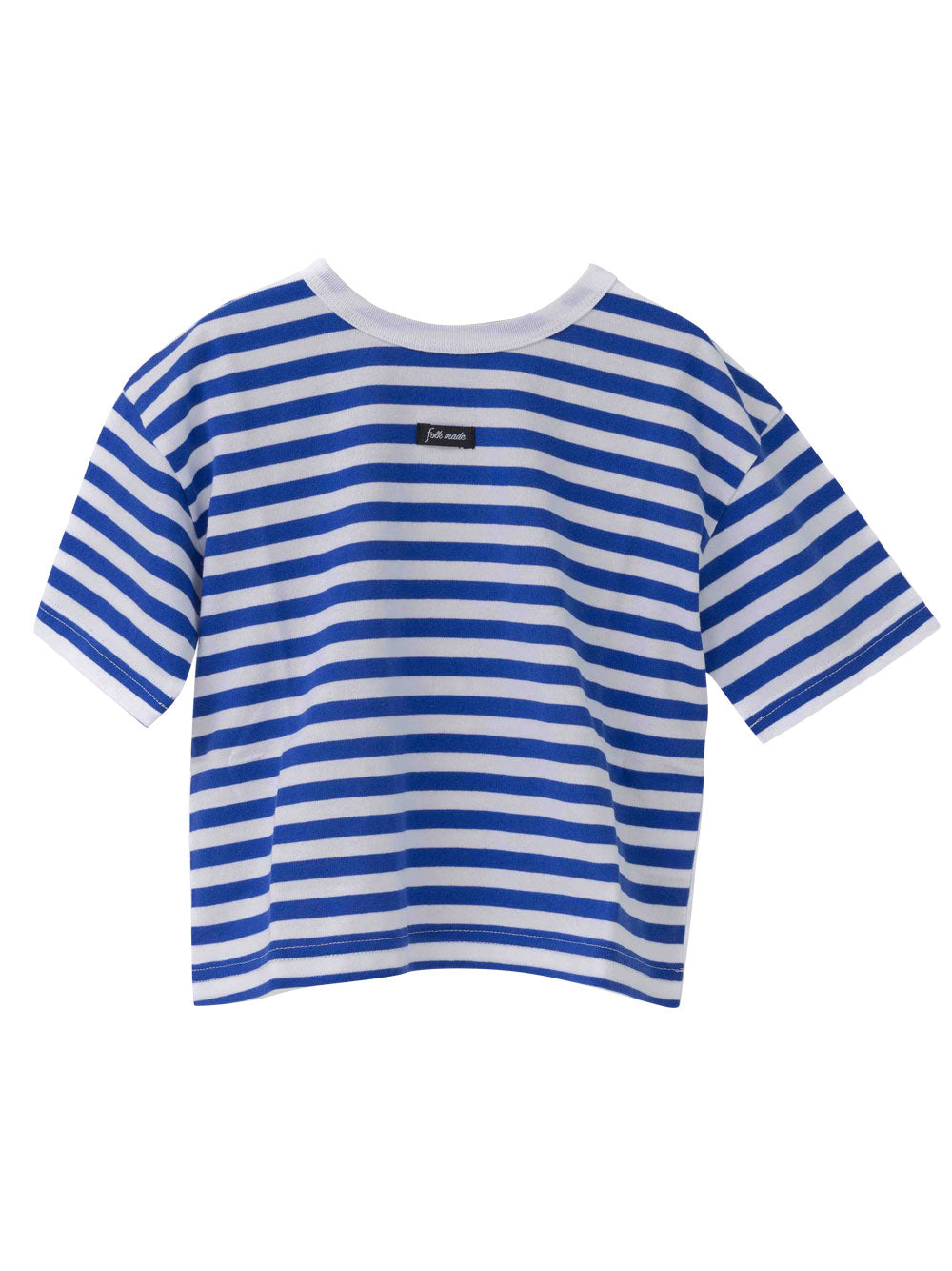 Bear Print Blue Stripes T- Shirt