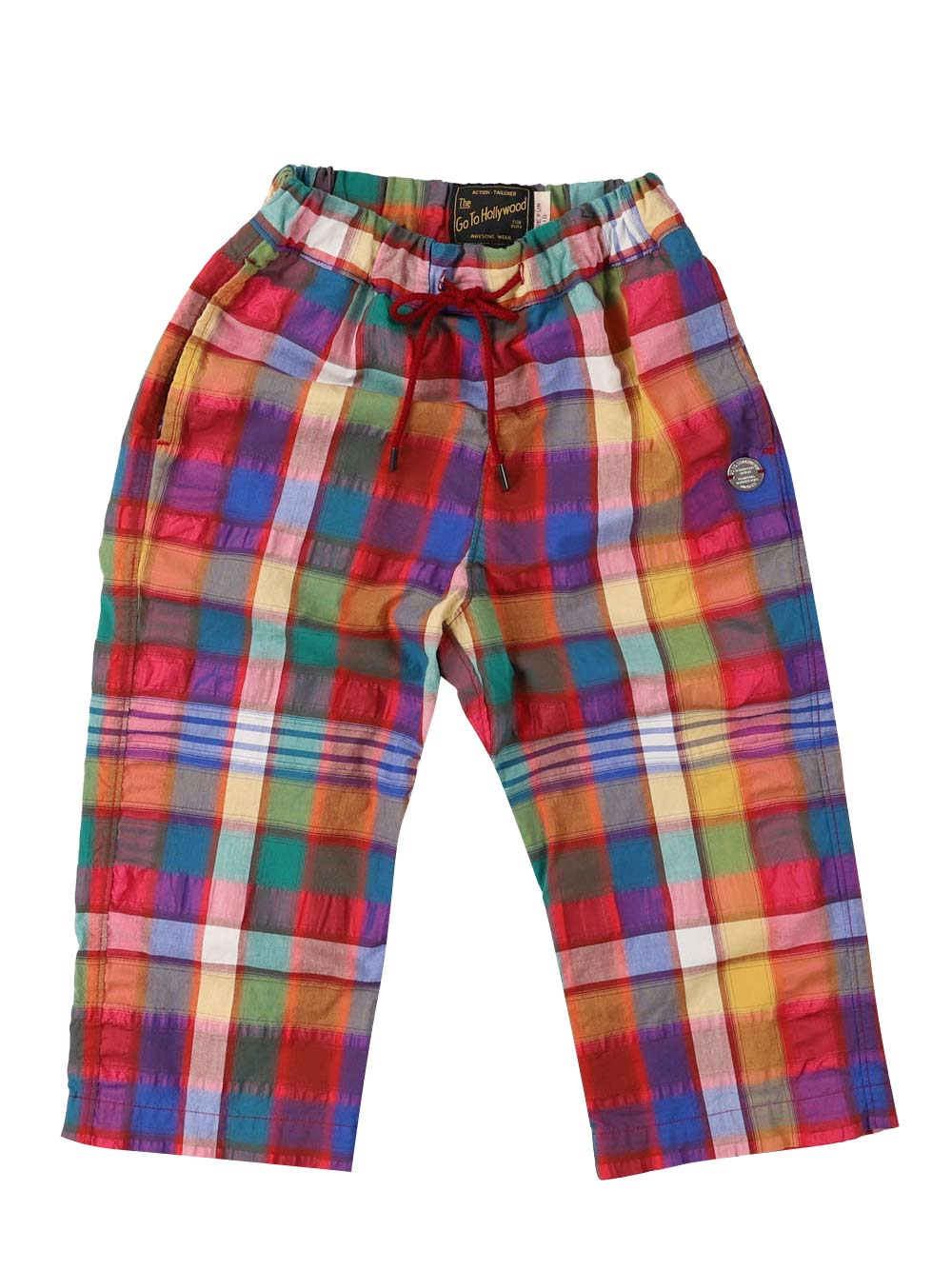 Multicolor Checked Wide Pants