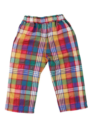 Multicolor Checked Wide Pants