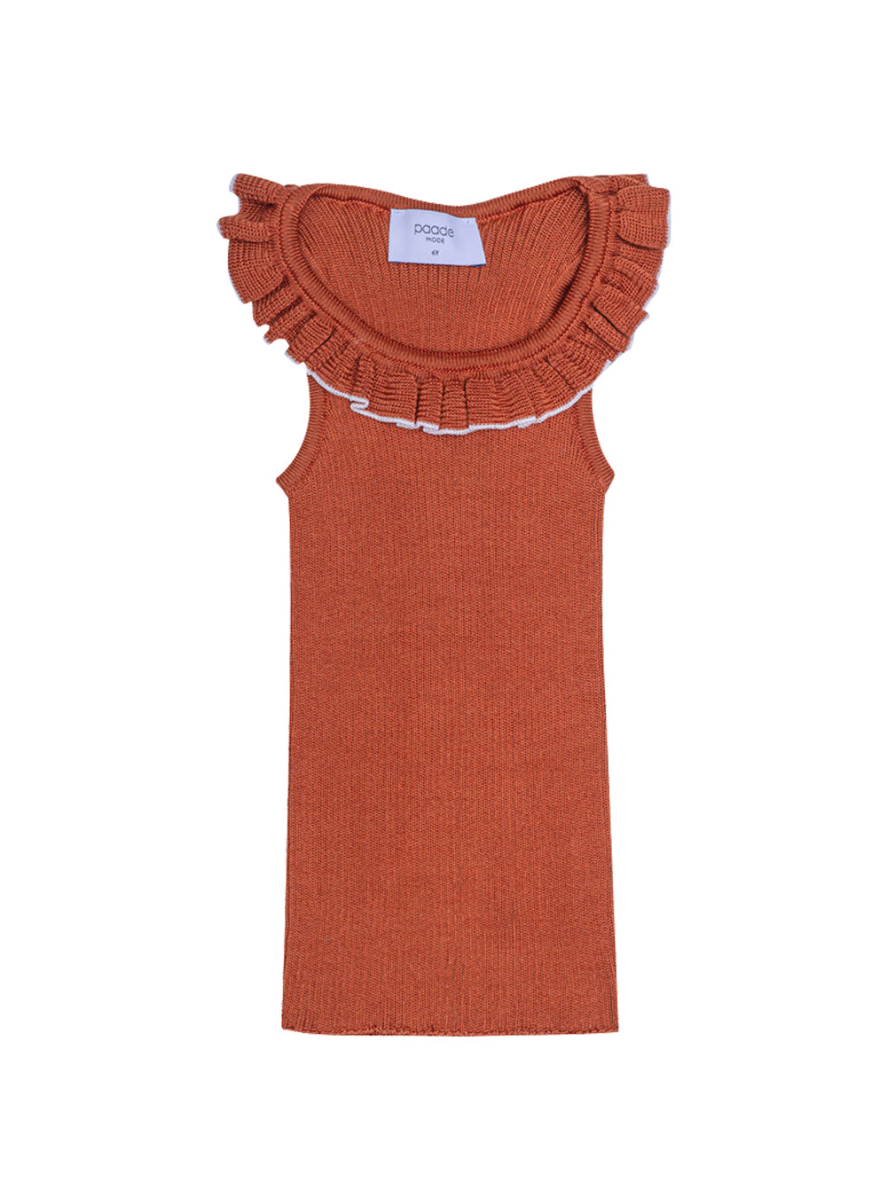 Orange Seamless Knit Top