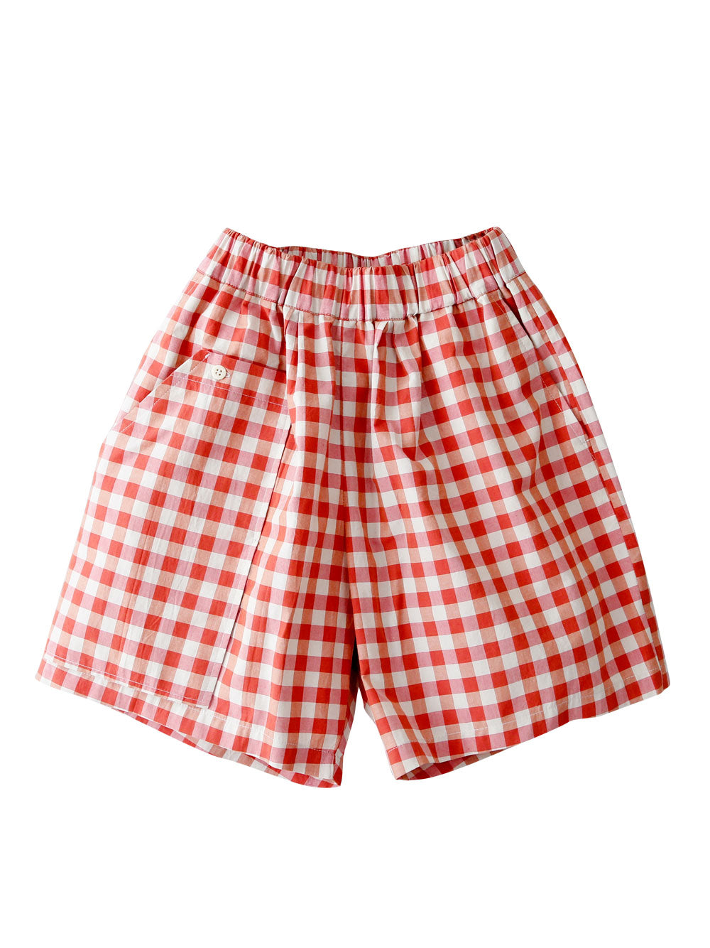 Three Pocket Red Check Shorts